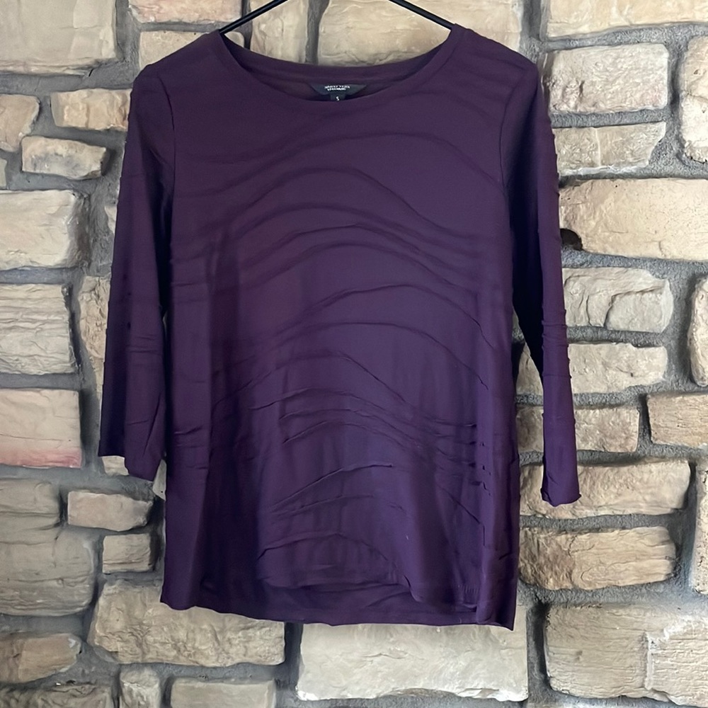 Quarter Sleeve Dark Purple Vera Wang Blouse